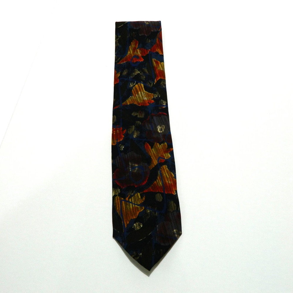 Vintage UNGARO Paris 100% Silk Tie Floral Multi-colored Italy